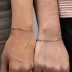 FIGORA BUCHSTABEN PAAR-ARMBÄNDER | 925 SILBER