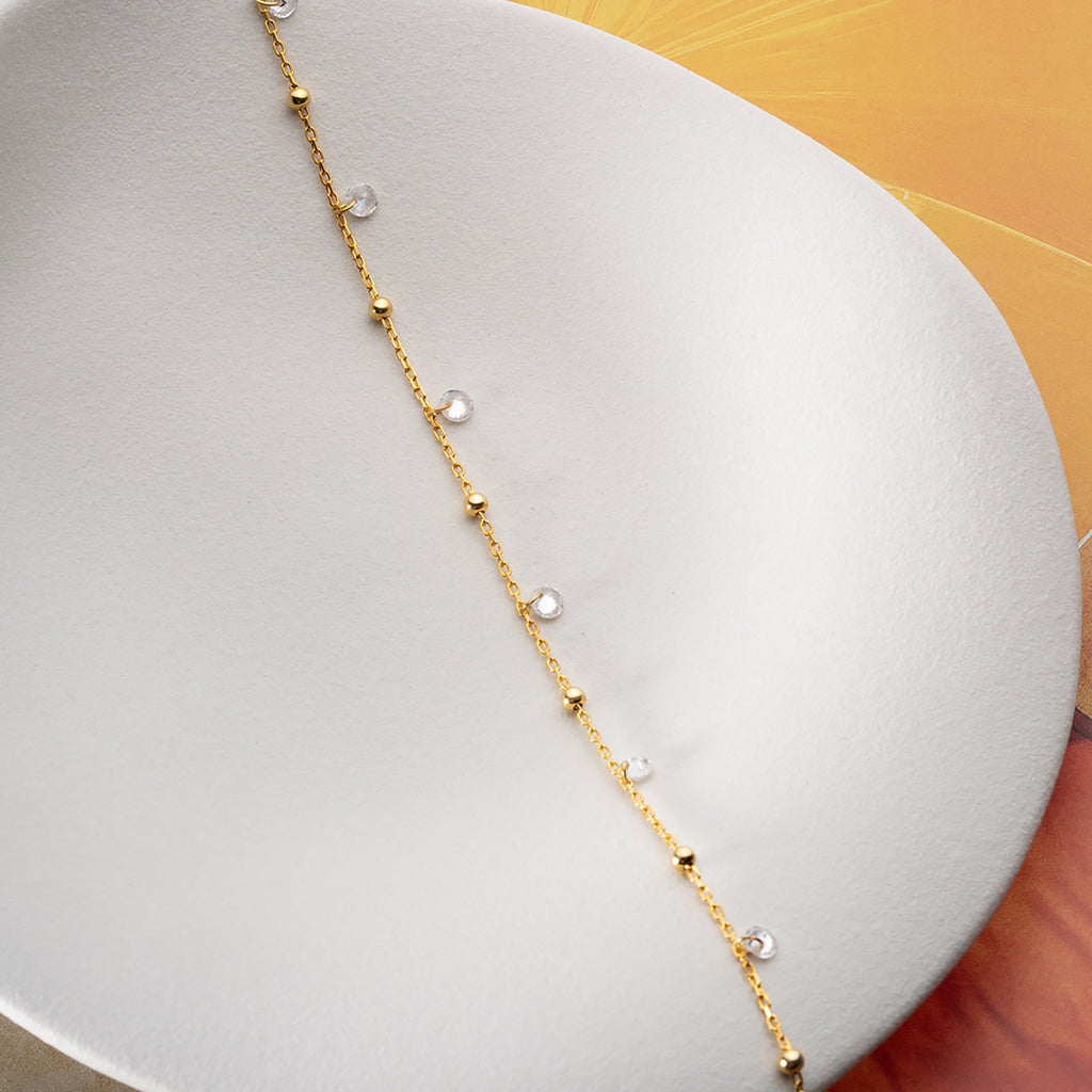 ELOR FUSSKETTE aus 925 Silber - Eleganter Halskette - AURIME