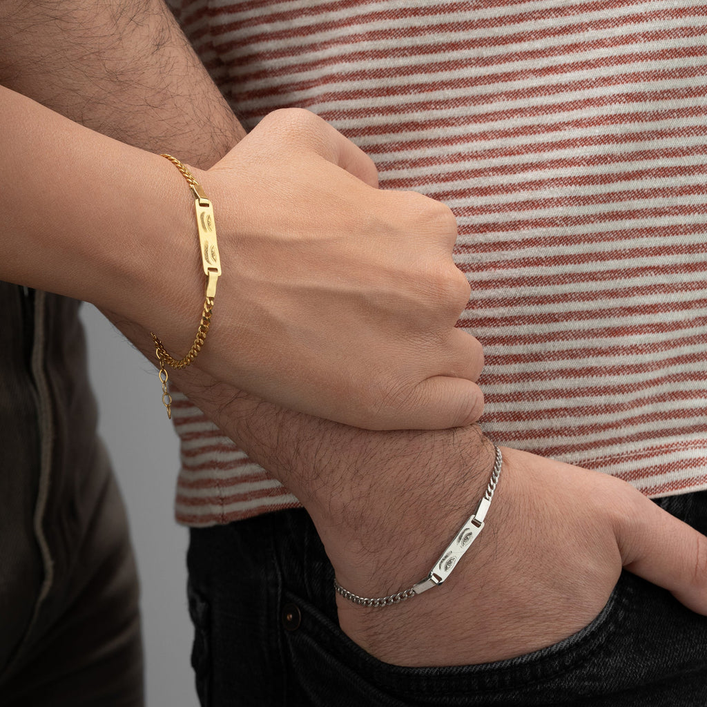 AUGEN-PRINT PAAR-ARMBÄNDER| 925 SILBER