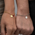 PERSONALISIERTE PLÄTTCHEN PAAR-ARMBÄNDER | 925 SILBER