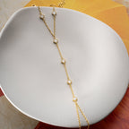 MINI KLEE WHITE HANDKETTE aus 925 Silber - Eleganter Halskette - AURIME