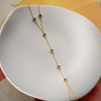 MINI KLEE BLACK HANDKETTE aus 925 Silber - Eleganter Halskette - AURIME