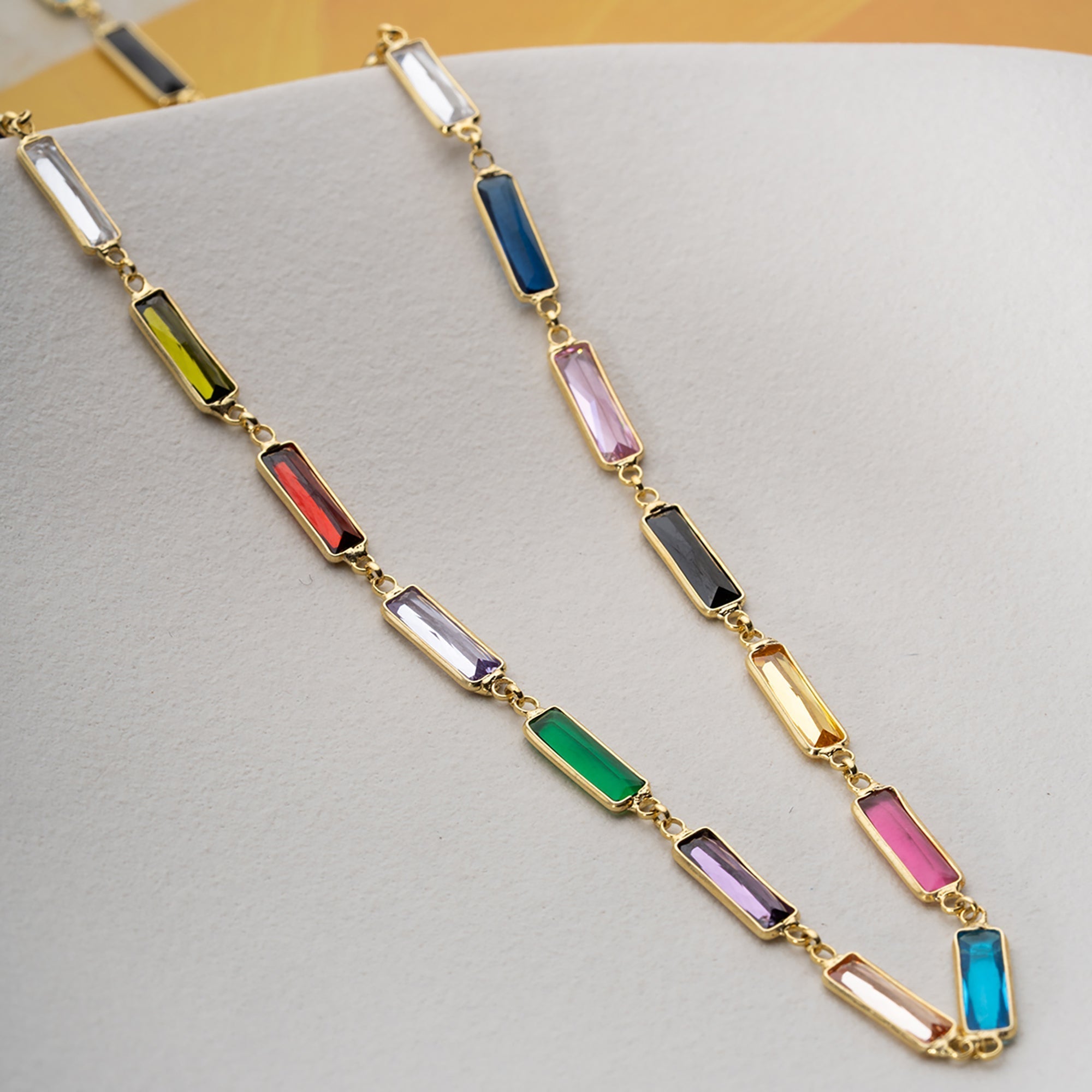 MIELYA COLORFULL KETTE aus 925 Silber - Eleganter Halskette - AURIME