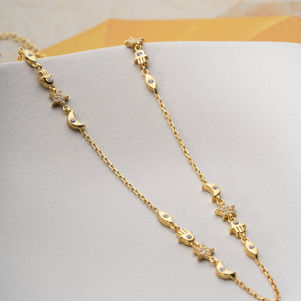 LONA MOON KETTE aus 925 Silber - Eleganter Halskette - AURIME