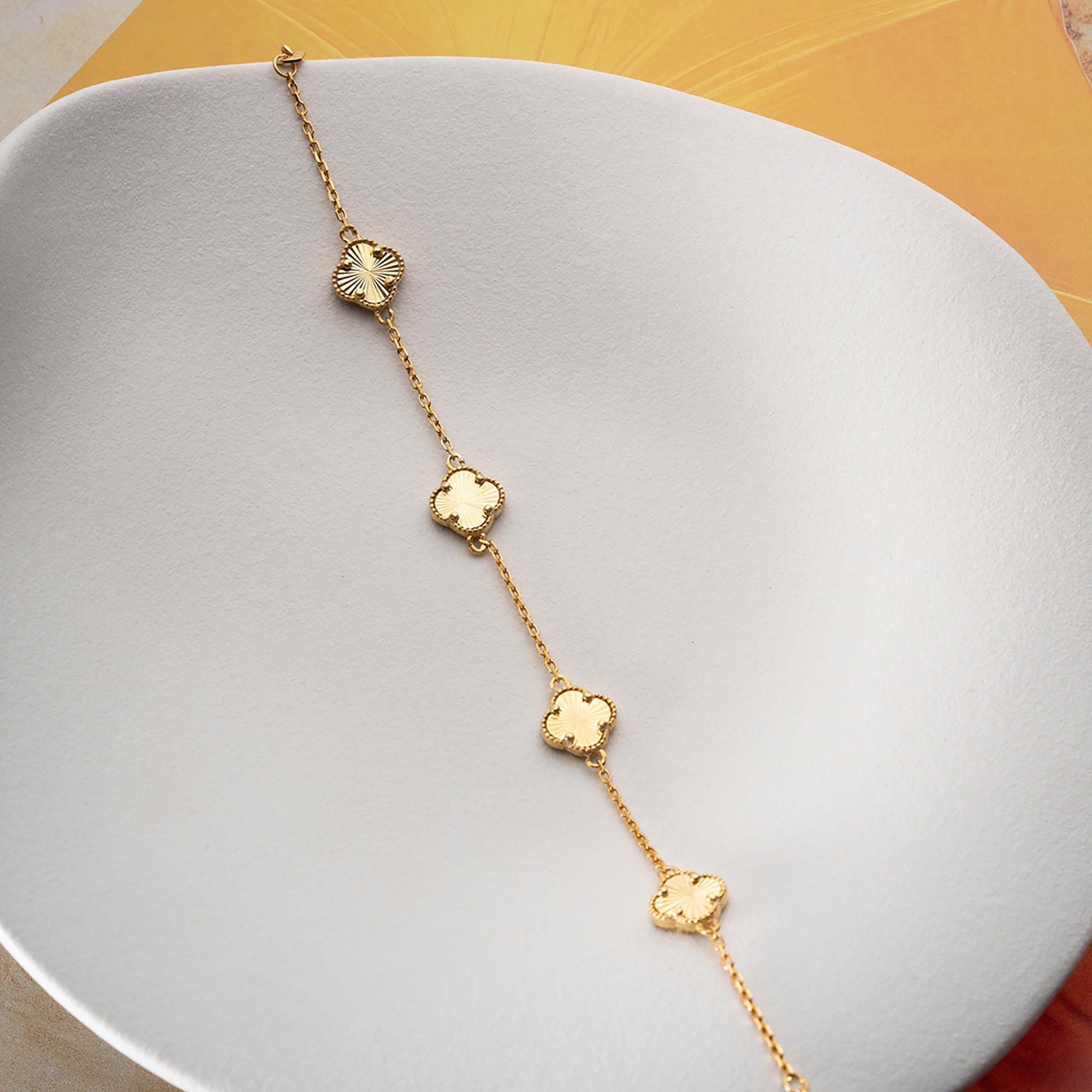 CELEBRTY KLEE ARMKETTE aus 925 Silber - Eleganter Halskette - AURIME