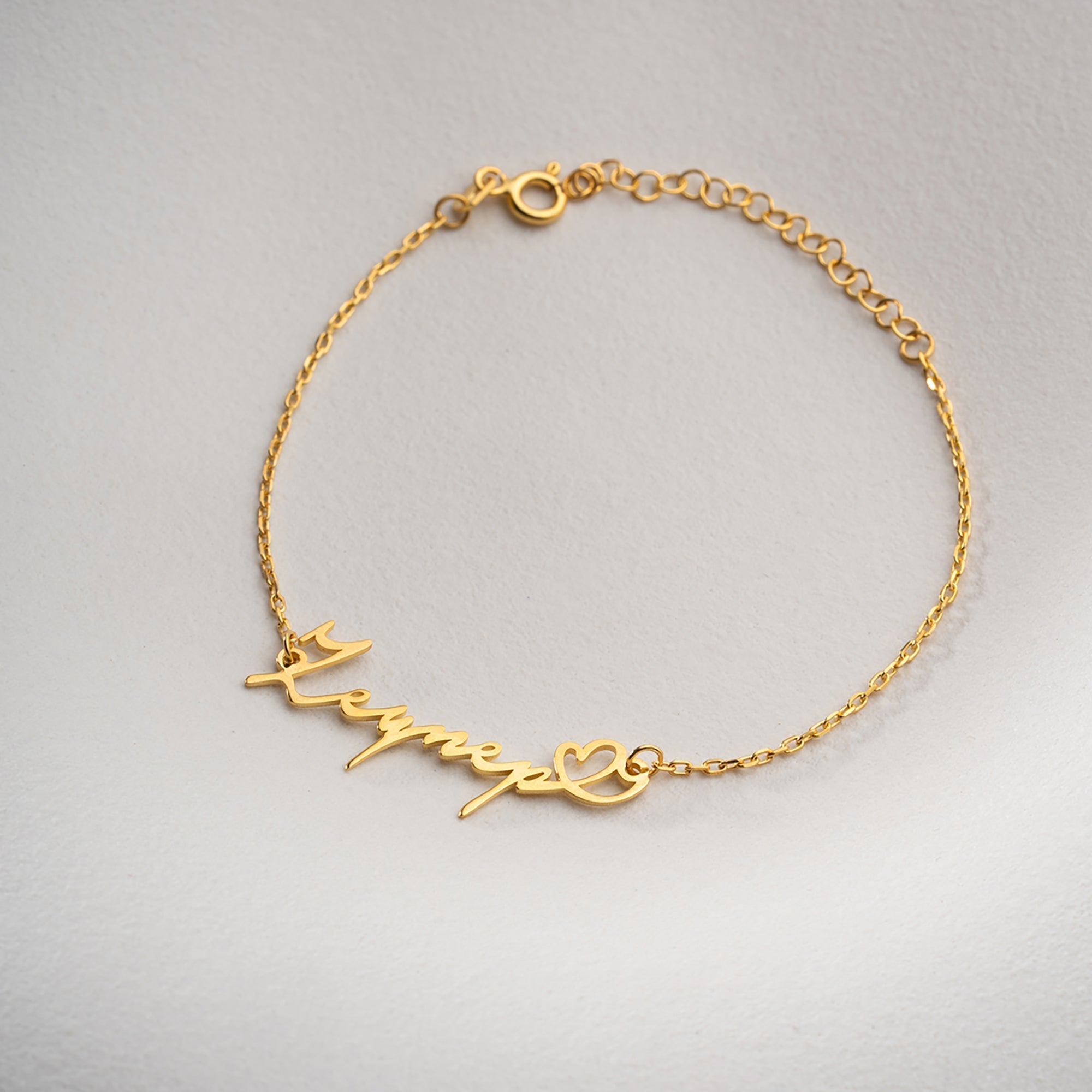 HERZ NAMENS ARMBAND aus 925 Silber - Eleganter Armband - AURIME