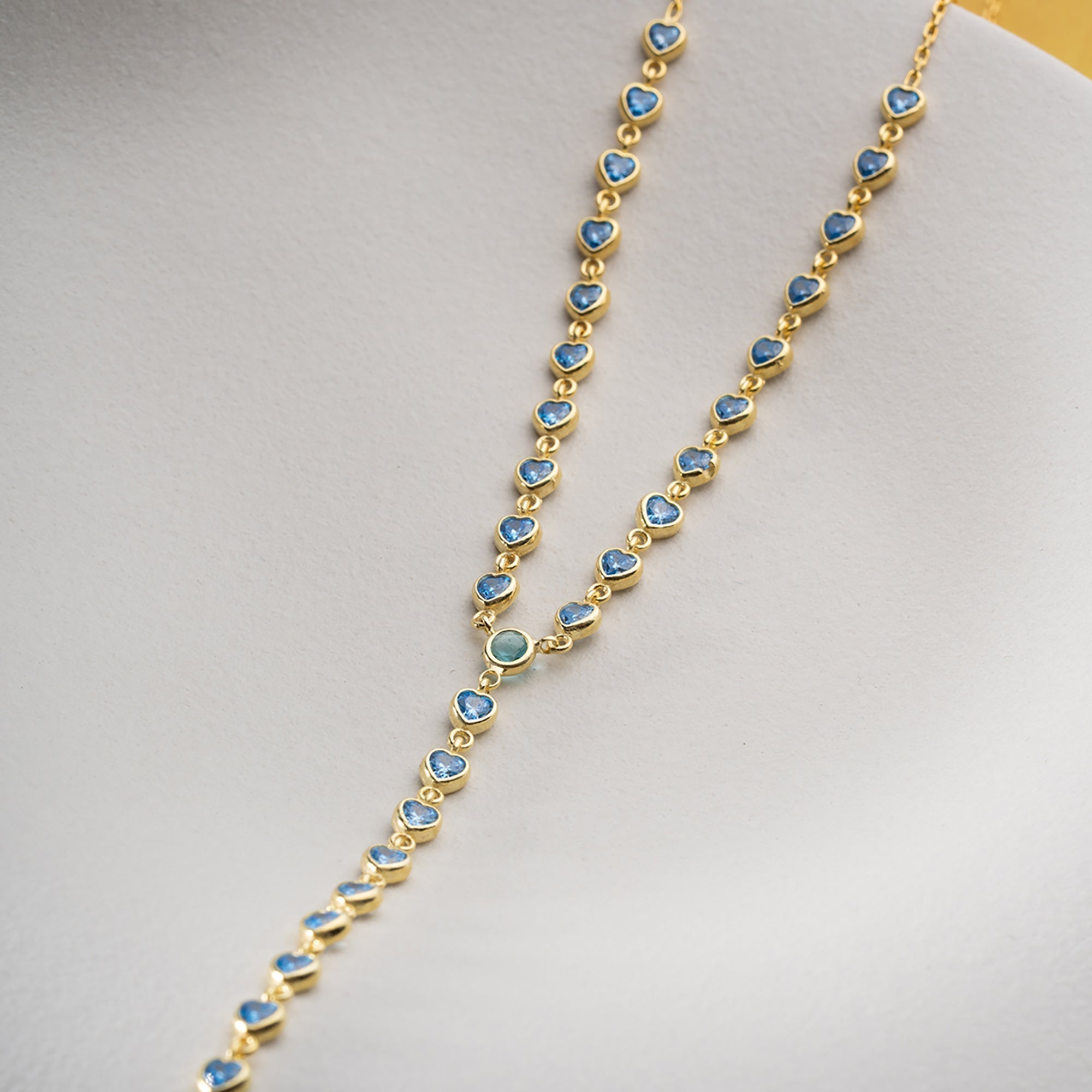 ERO HEART Y KETTE aus 925 Silber - Eleganter Halskette - AURIME