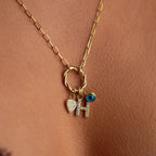 CHARM HELIX HERZ HALSKETTE | 925 SILBER