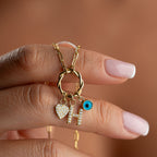 CHARM HELIX HERZ HALSKETTE | 925 SILBER
