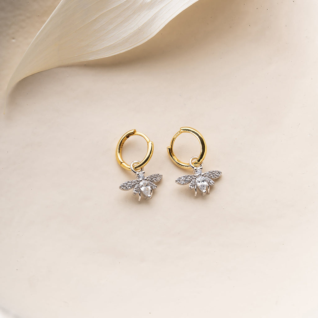 BEE PEARL OHRRINGE aus 925 Silber - Eleganter Ohrringe - AURIME