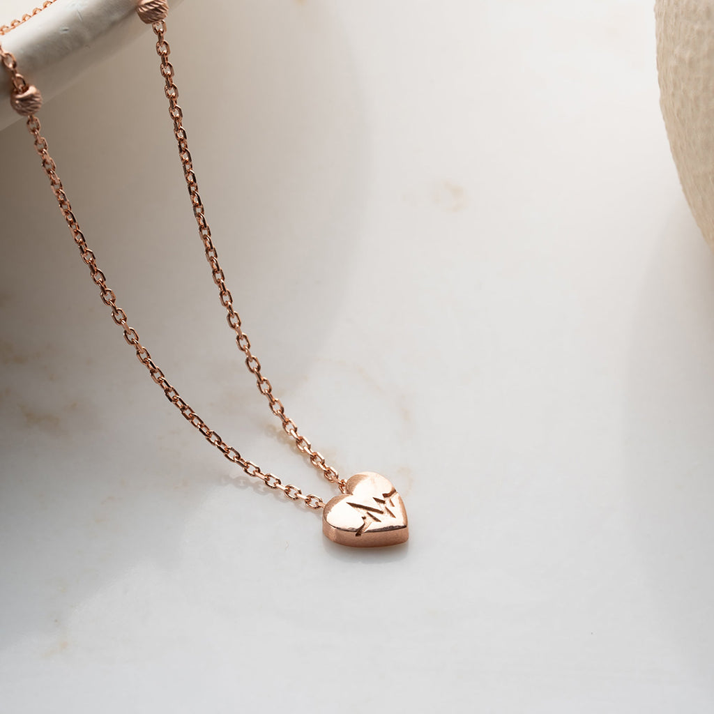 MINI HEART KETTE aus 925 Silber - Eleganter Halskette - AURIME