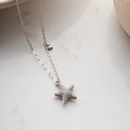 STERN PERAL KETTE aus 925 Silber - Eleganter Halskette - AURIME