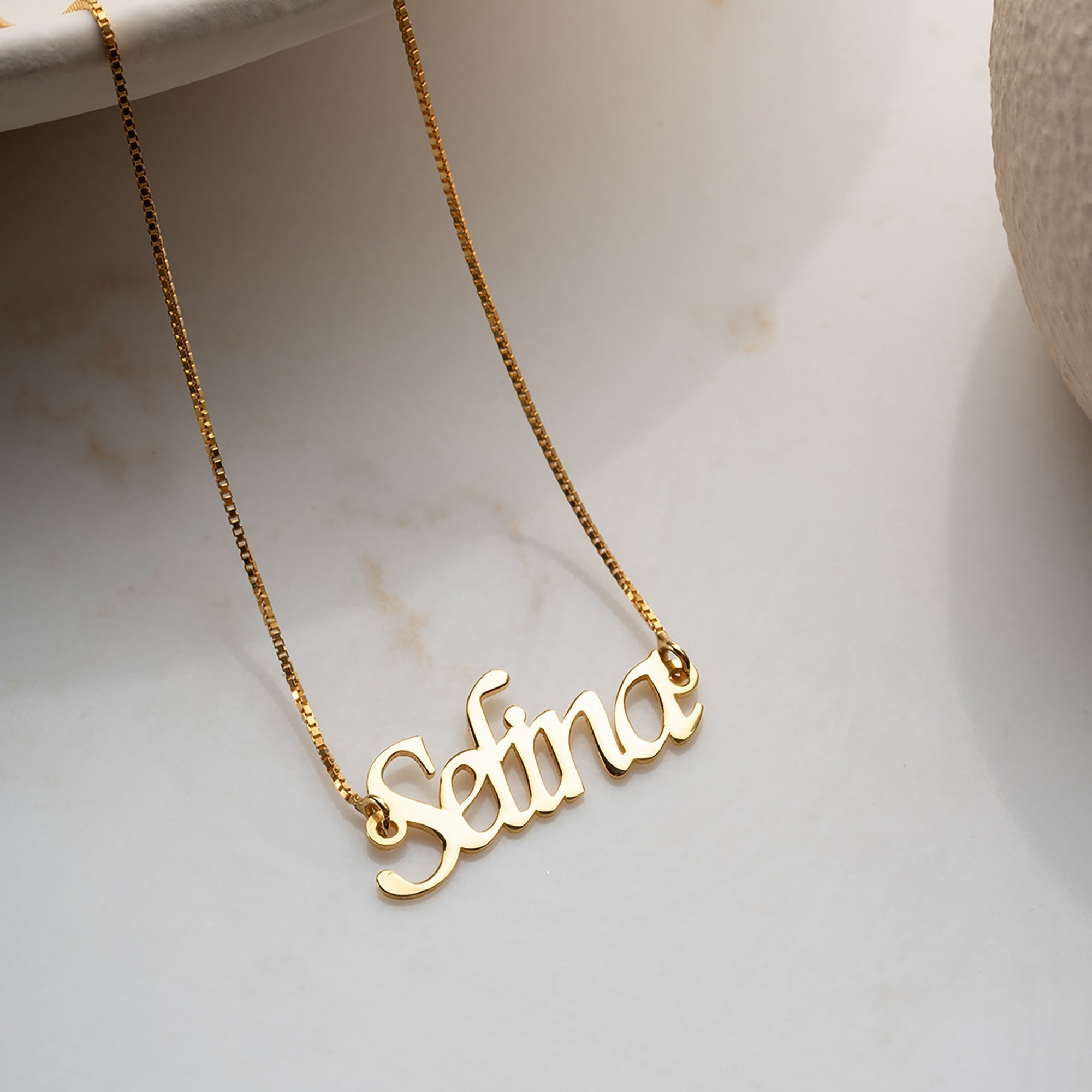 CUBIC NAMENS KETTE aus 925 Silber - Eleganter Halskette - AURIME