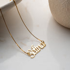 CUBIC NAMENS KETTE aus 925 Silber - Eleganter Halskette - AURIME