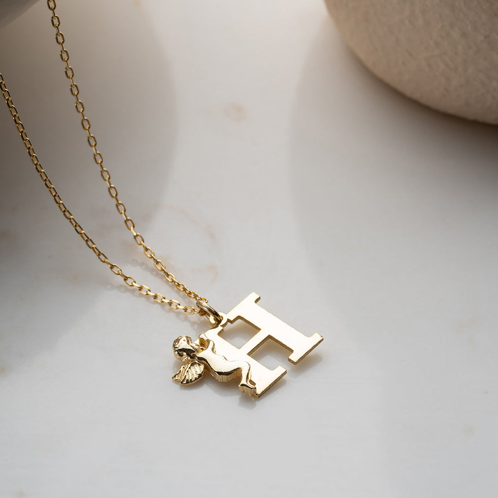 ANGELS BUCHSTABEN KETTE aus 925 Silber - Eleganter Halskette - AURIME