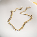 MULTI STONE FUSSKETTE aus 925 Silber - Eleganter Halskette - AURIME