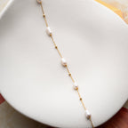 PEARL FUSSKETTE aus 925 Silber - Eleganter Halskette - AURIME