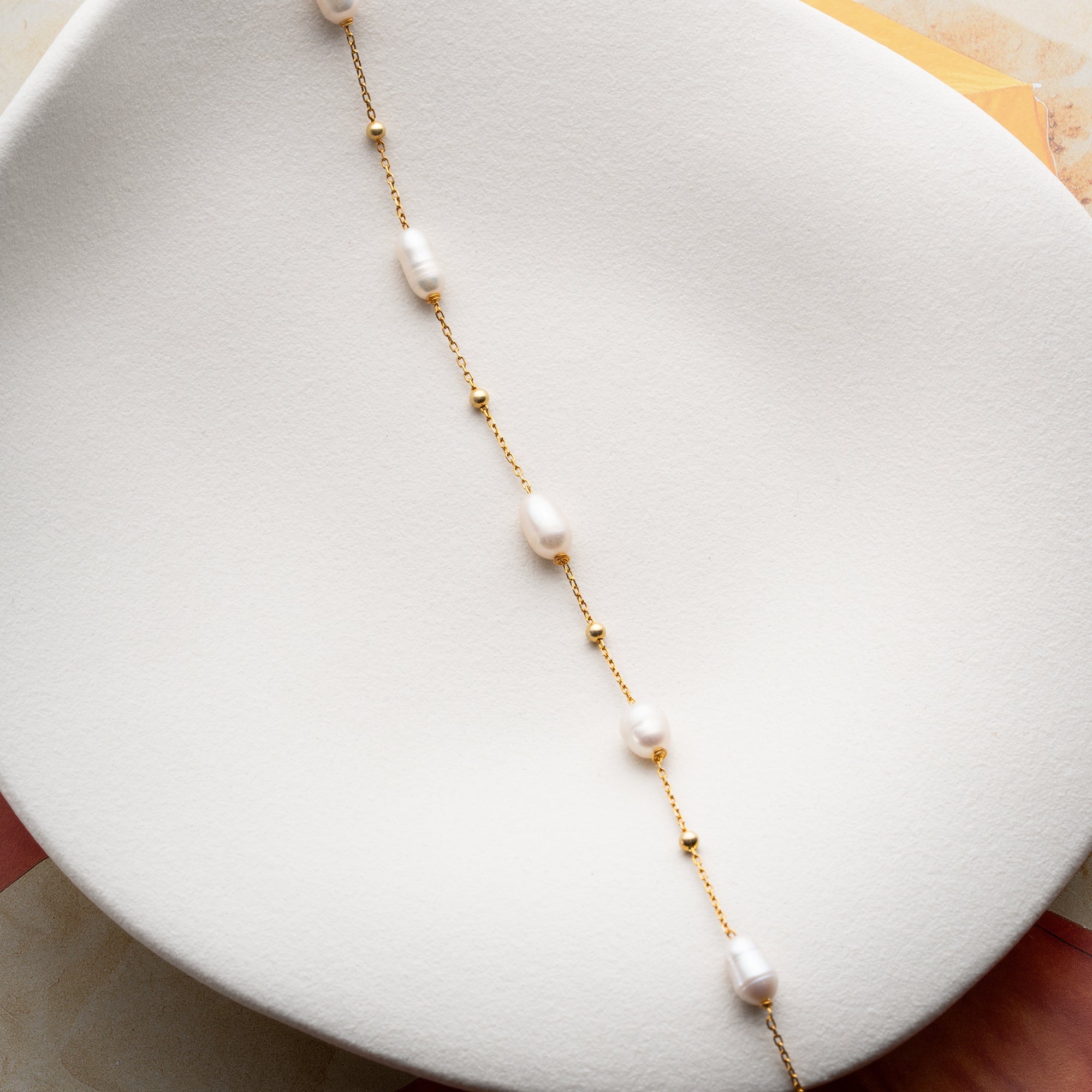 PEARL FUSSKETTE aus 925 Silber - Eleganter Halskette - AURIME