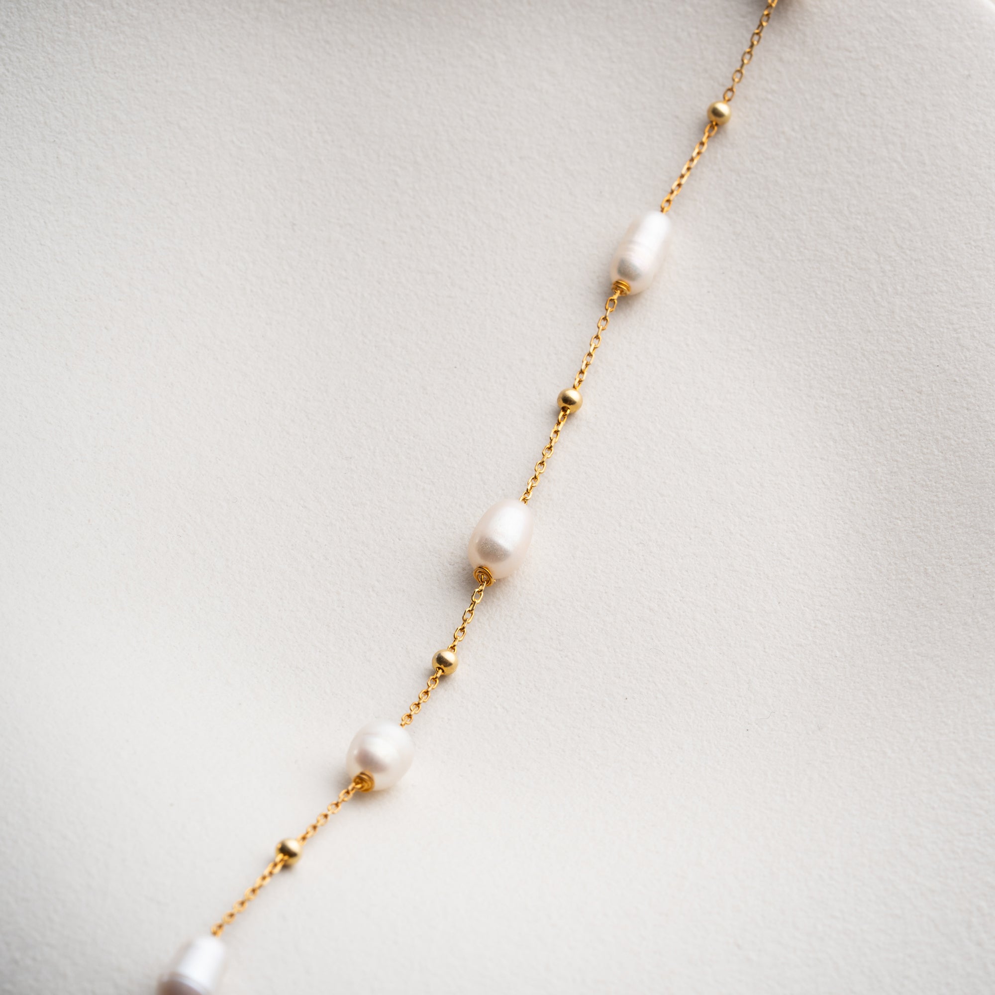 PEARL FUSSKETTE aus 925 Silber - Eleganter Halskette - AURIME