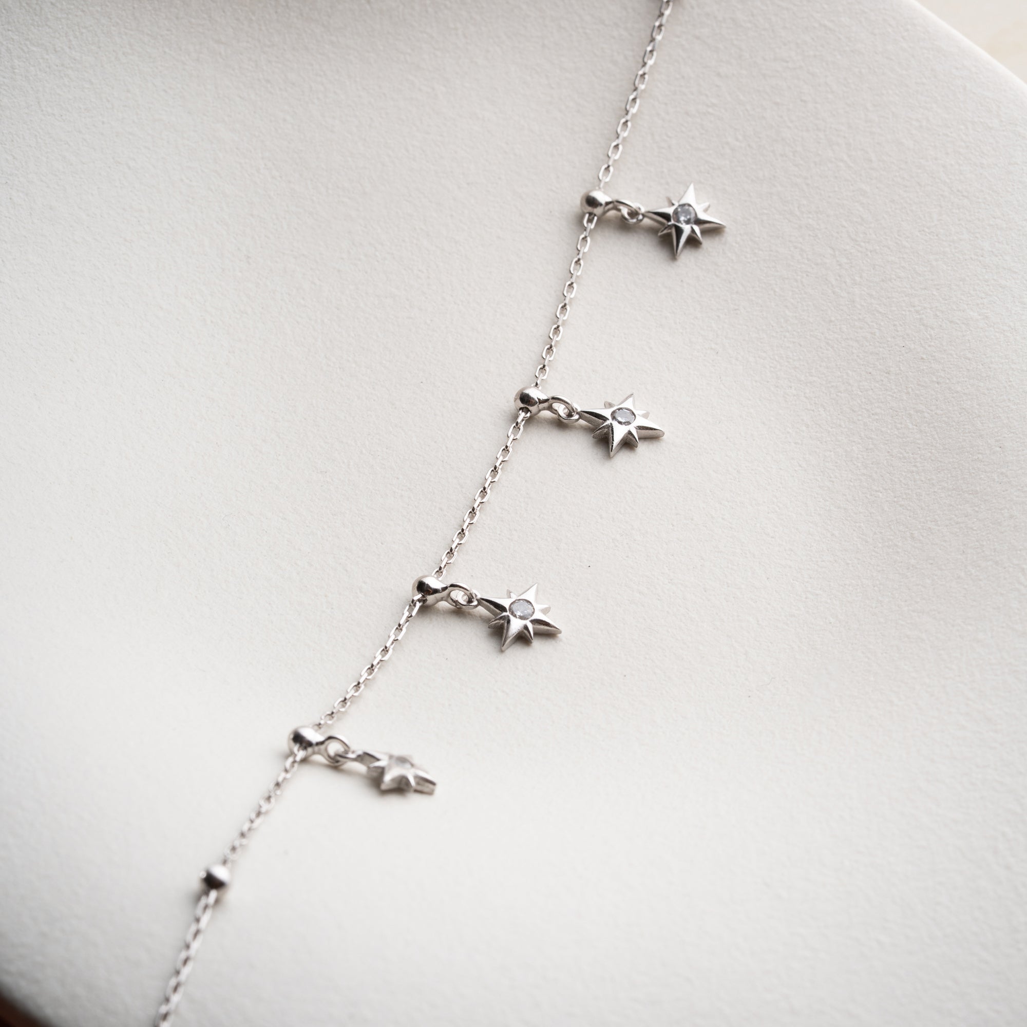 CELESTIA FUSSKETTE aus 925 Silber - Eleganter Halskette - AURIME