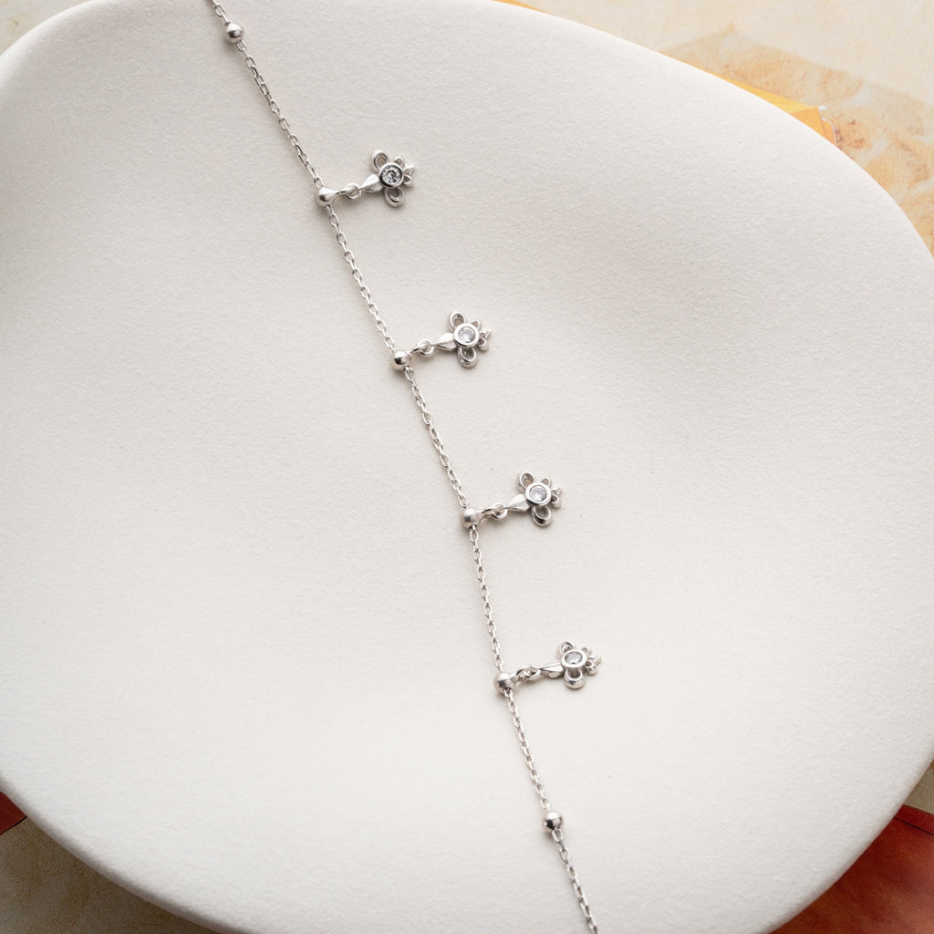 NOVA FUSSKETTE aus 925 Silber - Eleganter Halskette - AURIME