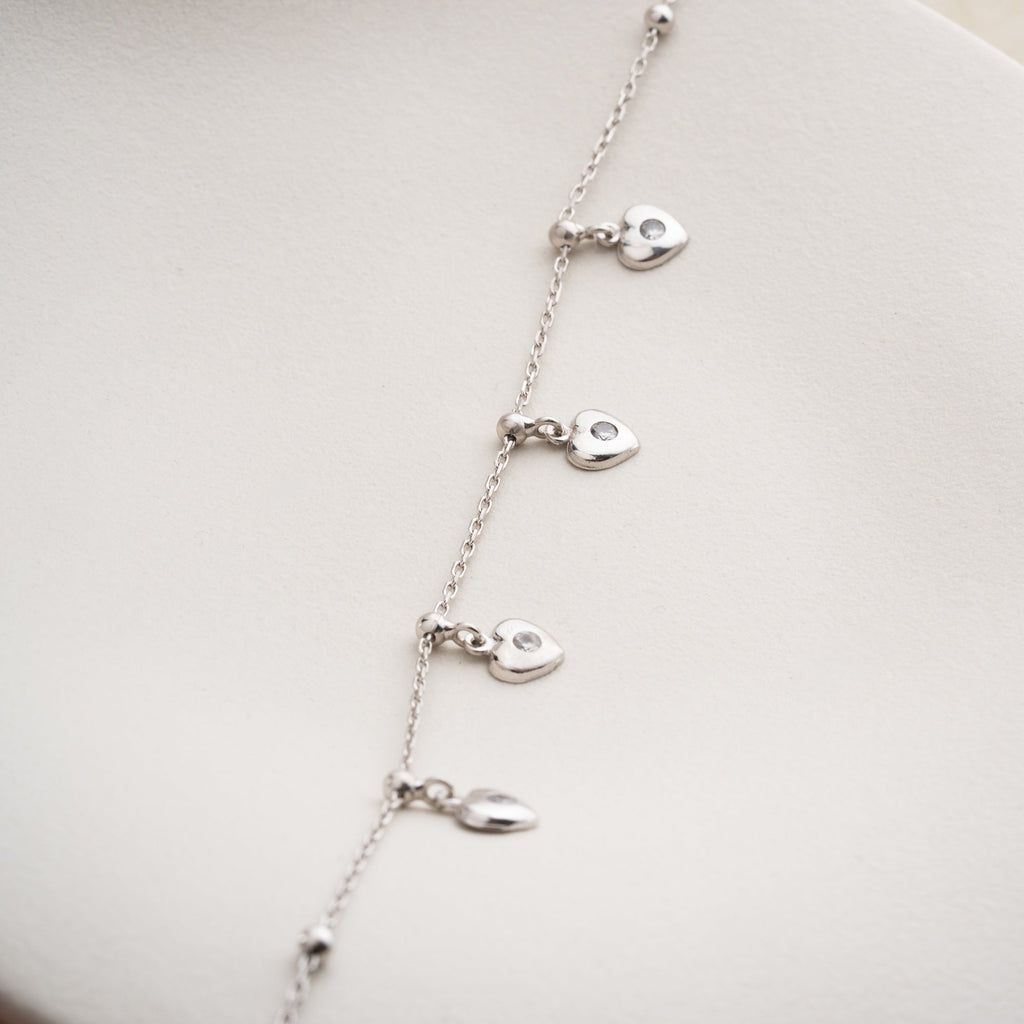 CORAL FUSSKETTE aus 925 Silber - Eleganter Halskette - AURIME