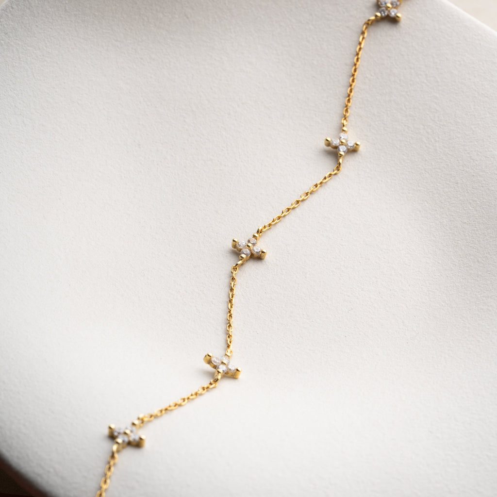 AURA FUSSKETTE aus 925 Silber - Eleganter Halskette - AURIME