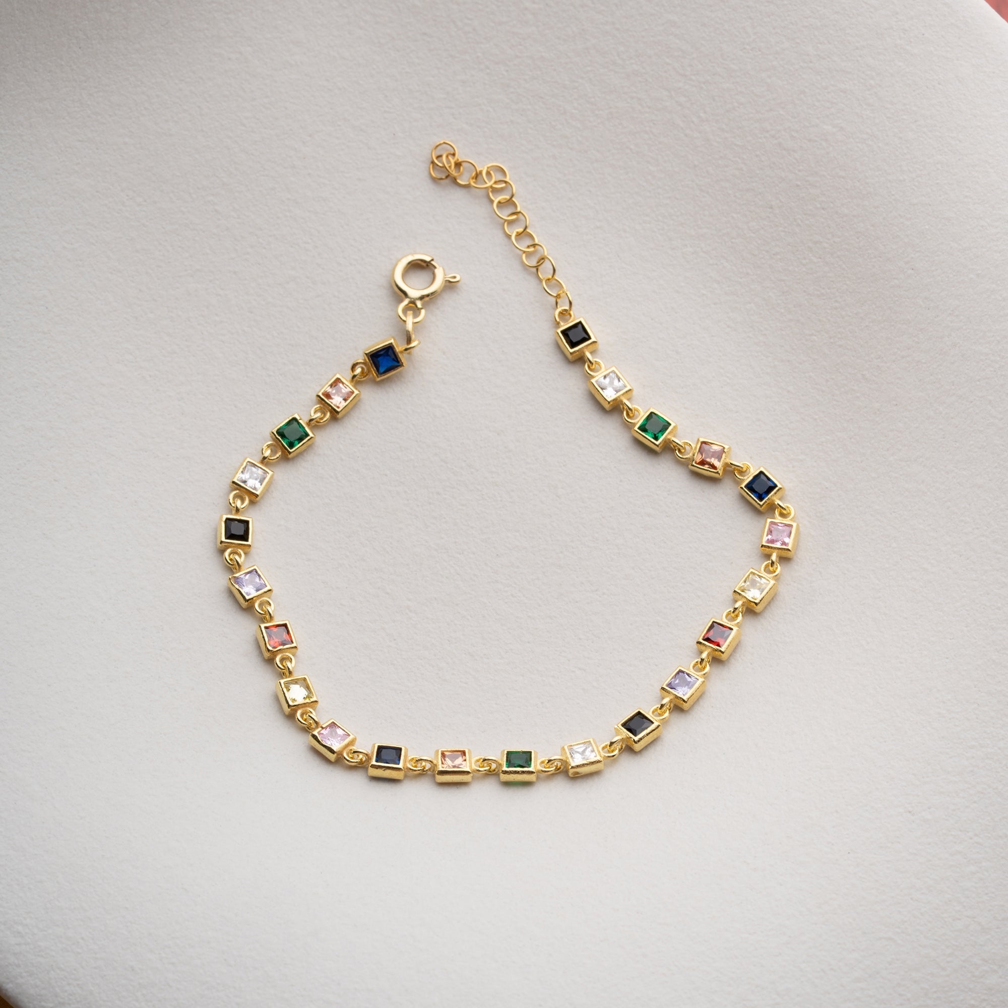 ARIS COLORFULL ARMBAND aus 925 Silber - Eleganter Armband - AURIME