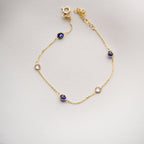 NAZAR X STONE ARMBAND aus 925 Silber - Eleganter Armband - AURIME