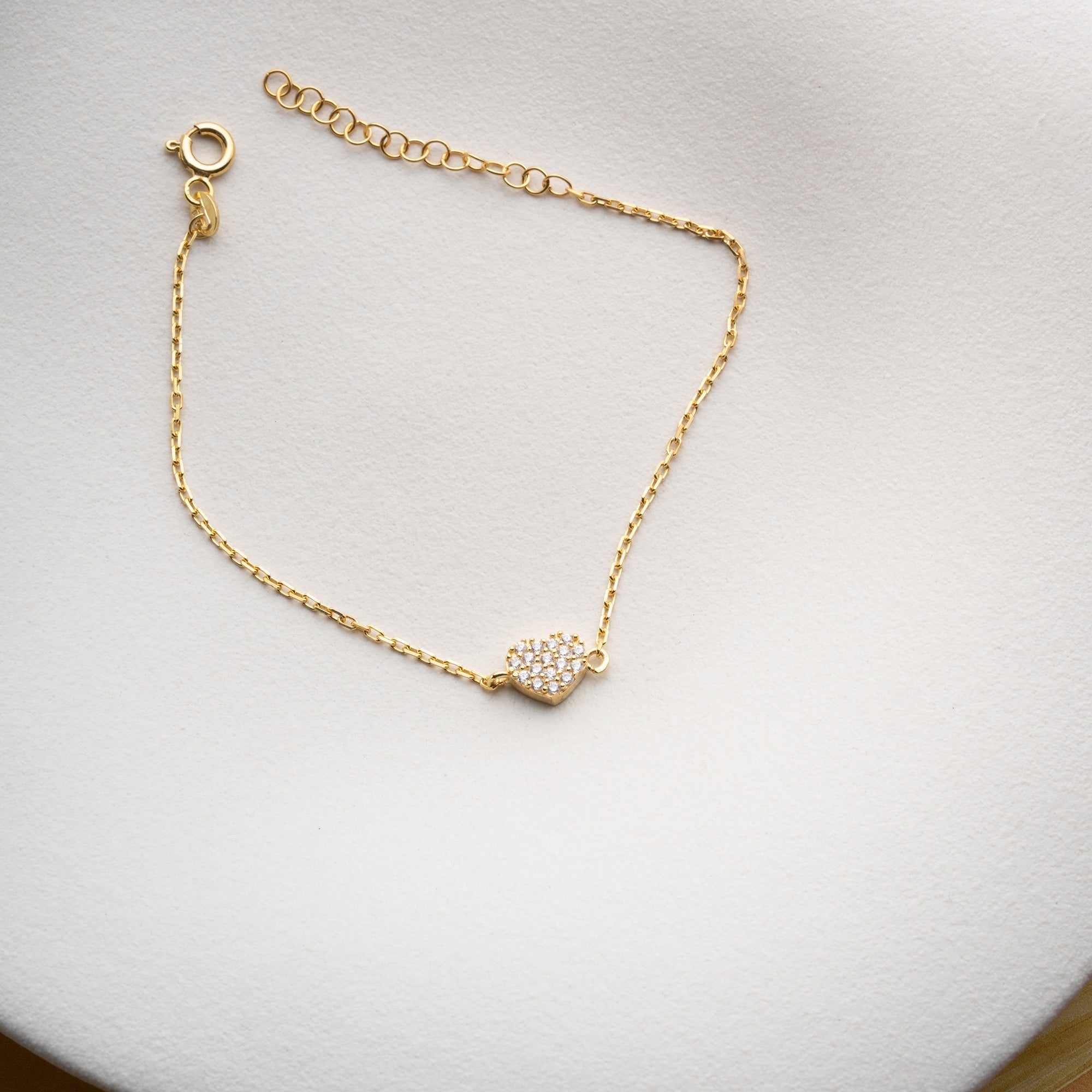 MINI HERZ ARMBAND aus 925 Silber - Eleganter Armband - AURIME