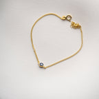 MINI DARK BLUE NAZAR ARMBAND aus 925 Silber - Eleganter Armband - AURIME