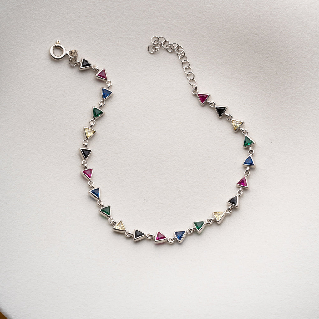 REDU COLORFULL ARMBAND aus 925 Silber - Eleganter Armband - AURIME
