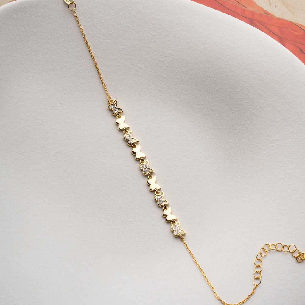 MINI BUTTERFLY ARMBAND aus 925 Silber - Eleganter Armband - AURIME