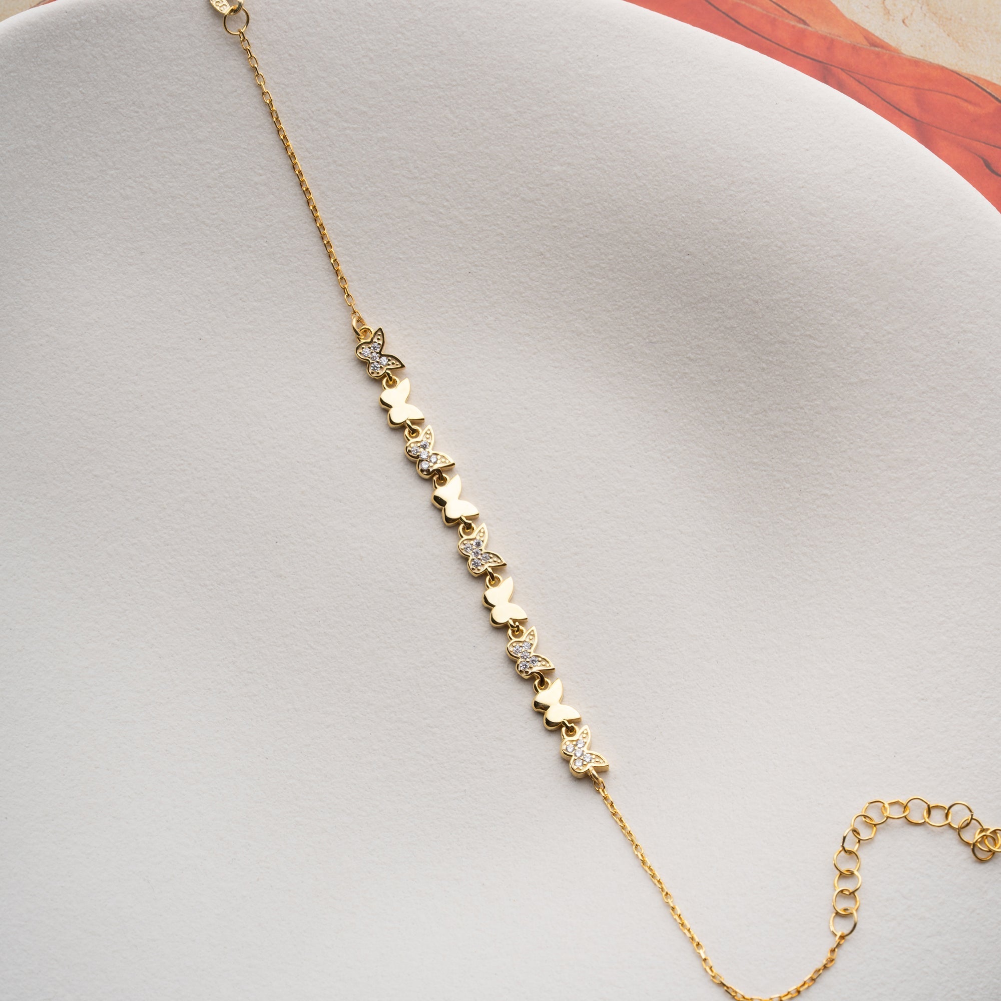 MINI BUTTERFLY ARMBAND aus 925 Silber - Eleganter Armband - AURIME