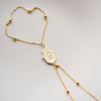 GEMUSTERTE FATIMAS HAND HANDKETTE aus 925 Silber - Eleganter Halskette - AURIME