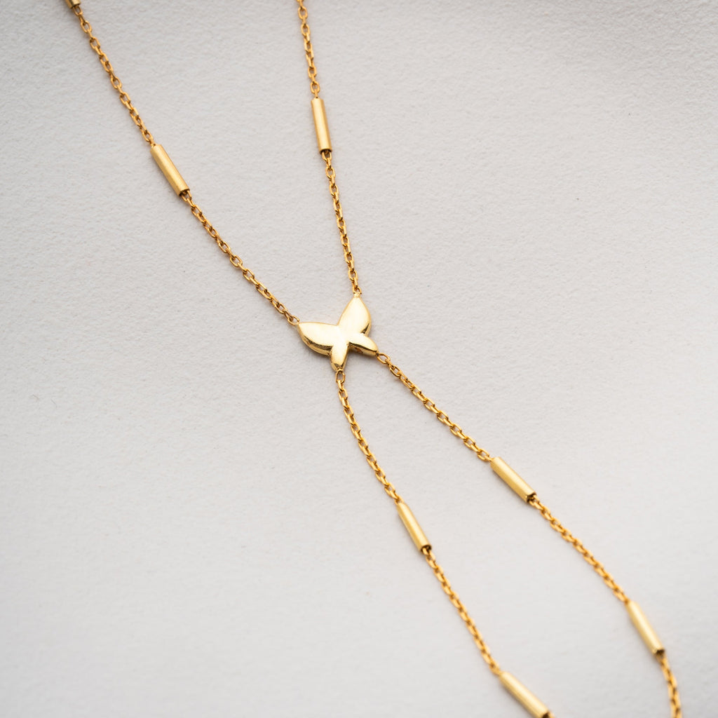 BUTTERFLY HANDKETTE aus 925 Silber - Eleganter Halskette - AURIME