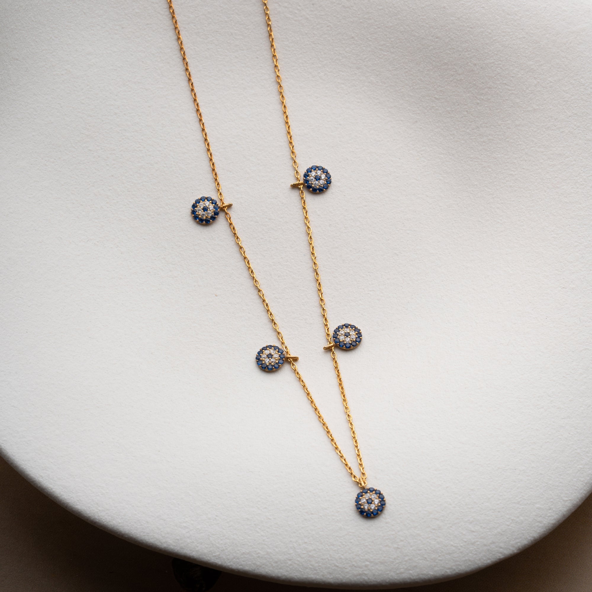 NAZAR CHOCKER 5ER KETTE aus 925 Silber - Eleganter Halskette - AURIME