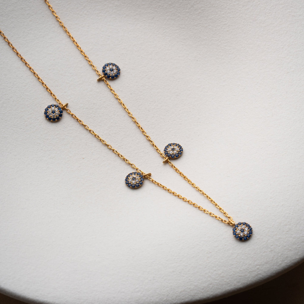 NAZAR CHOCKER 5ER KETTE aus 925 Silber - Eleganter Halskette - AURIME