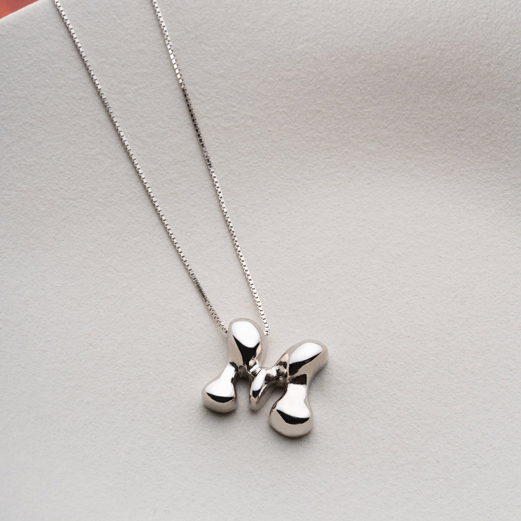 ICON BOMB BUCHSTABEN HALKSETTE aus 925 Silber - Eleganter Schmuckset - AURIME