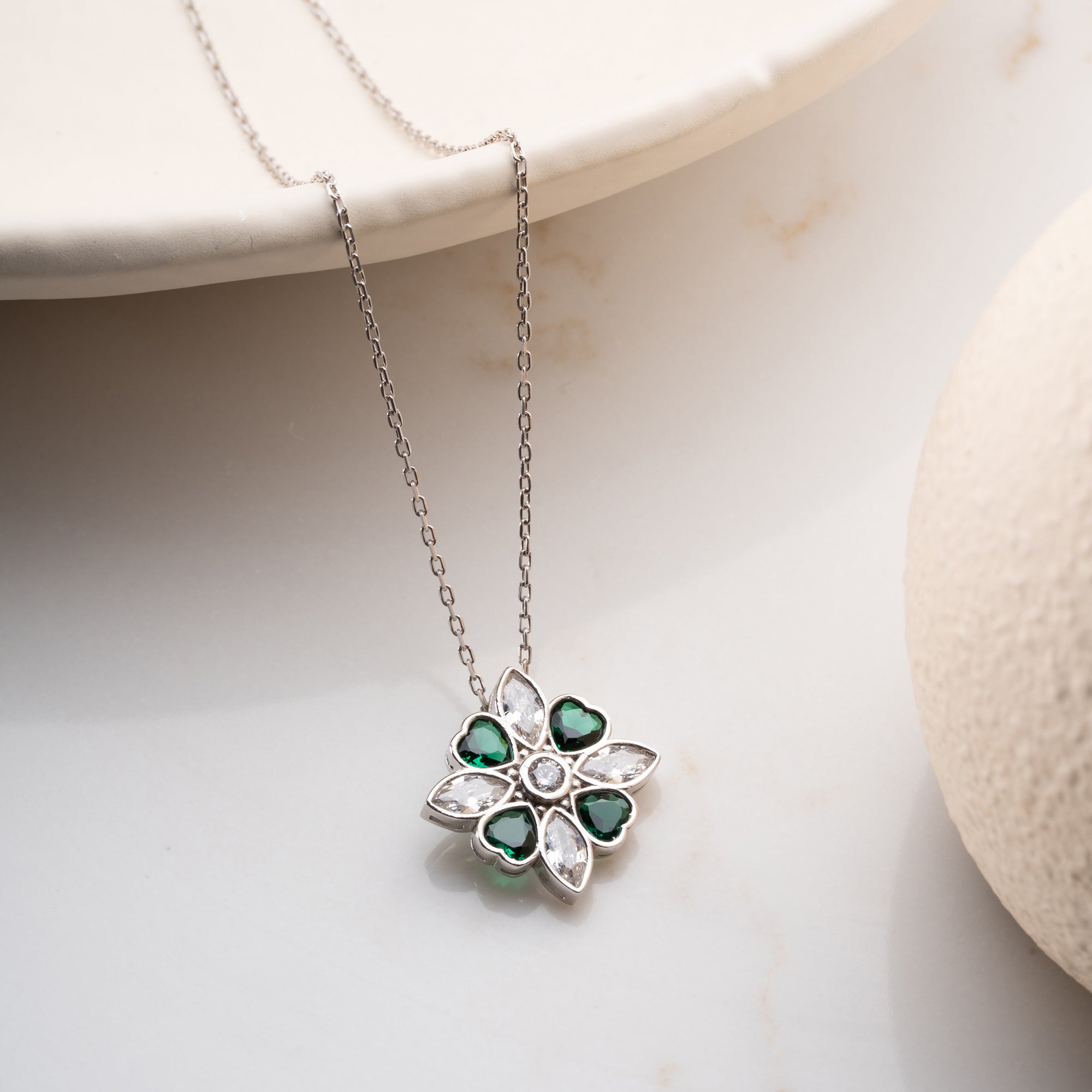MIGOK GREEN KETTE aus 925 Silber - Eleganter Halskette - AURIME