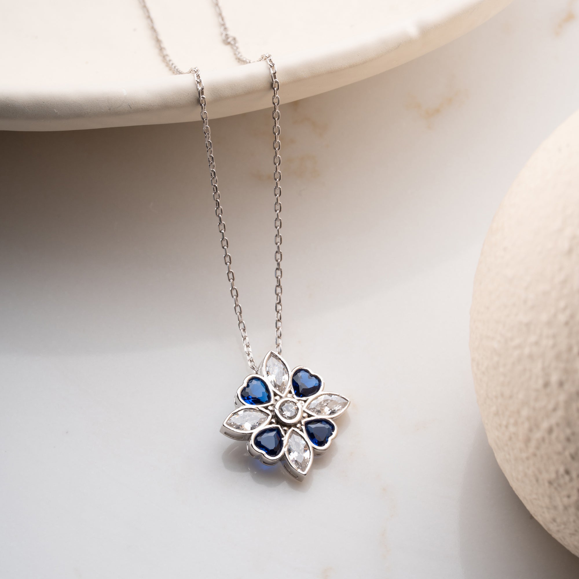 MIGOK BLUE KETTE aus 925 Silber - Eleganter Halskette - AURIME