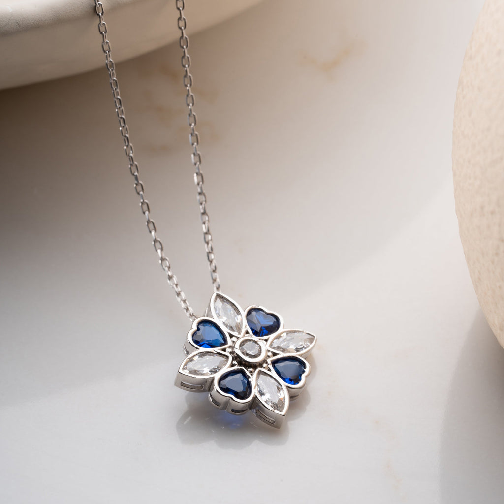 MIGOK BLUE KETTE aus 925 Silber - Eleganter Halskette - AURIME