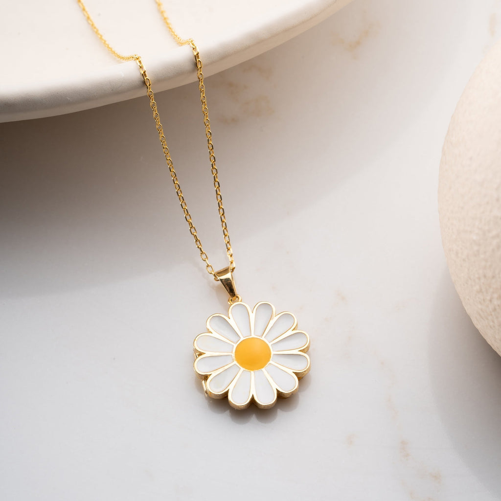 SUNFLOWER KETTE aus 925 Silber - Eleganter Halskette - AURIME