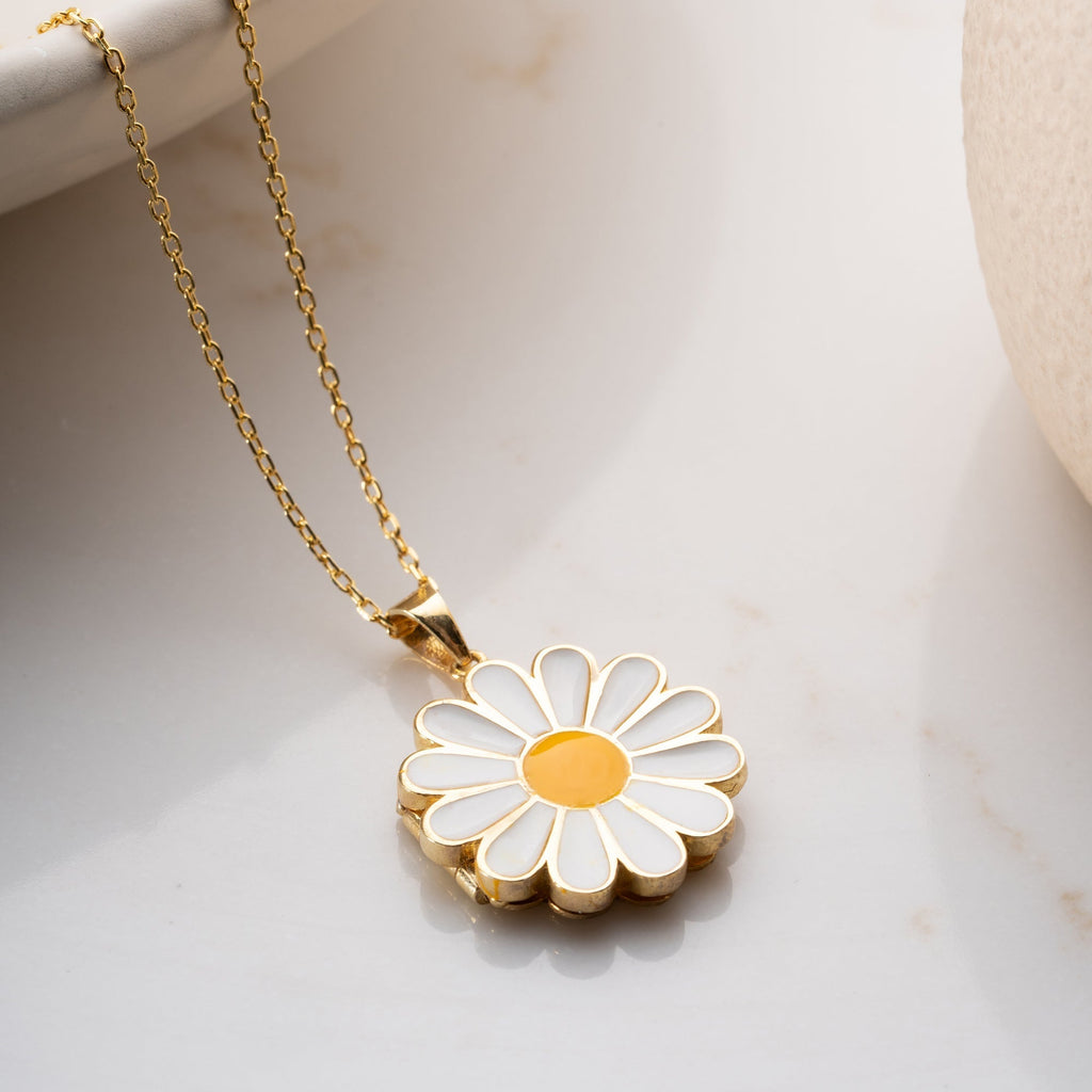 SUNFLOWER KETTE aus 925 Silber - Eleganter Halskette - AURIME