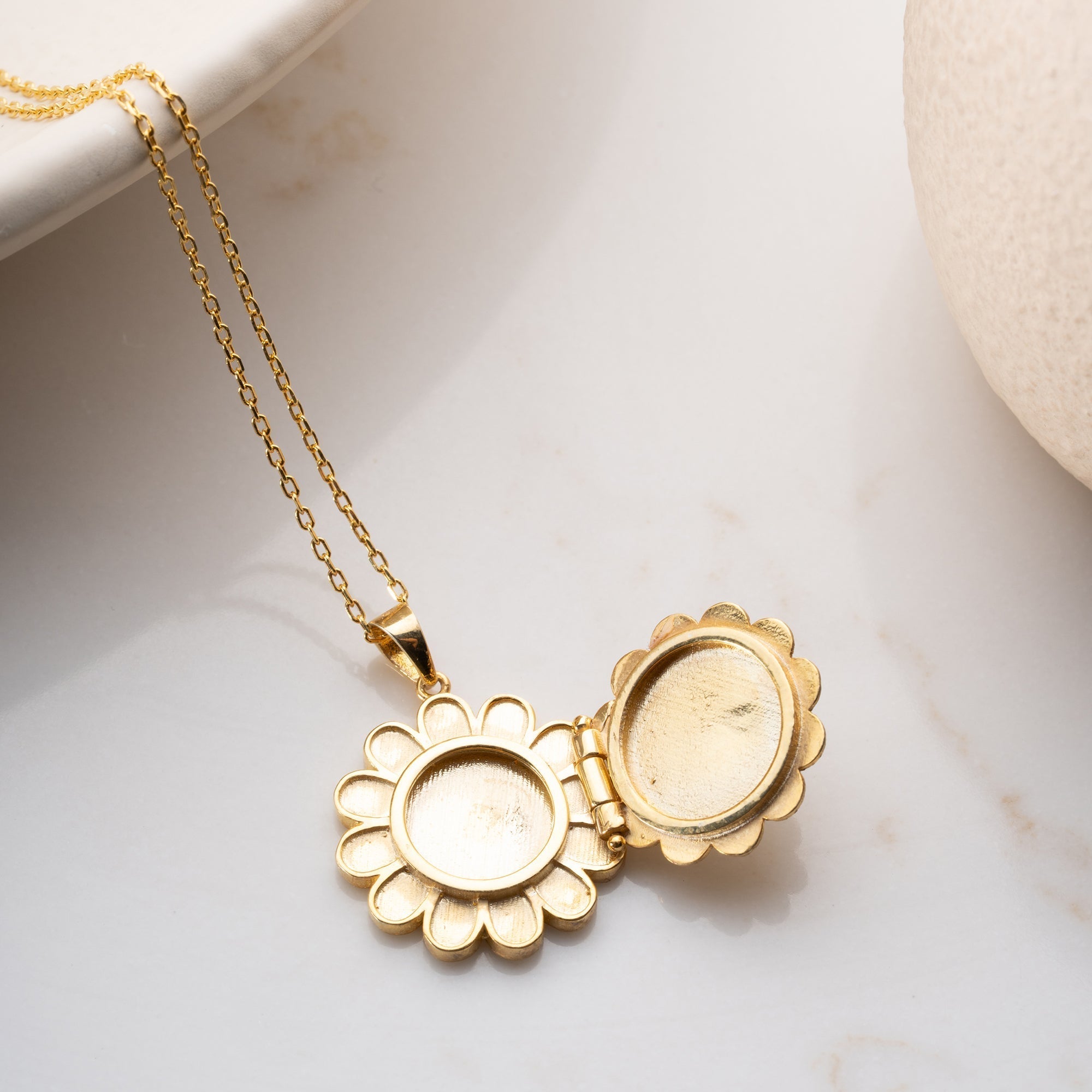 SUNFLOWER KETTE aus 925 Silber - Eleganter Halskette - AURIME