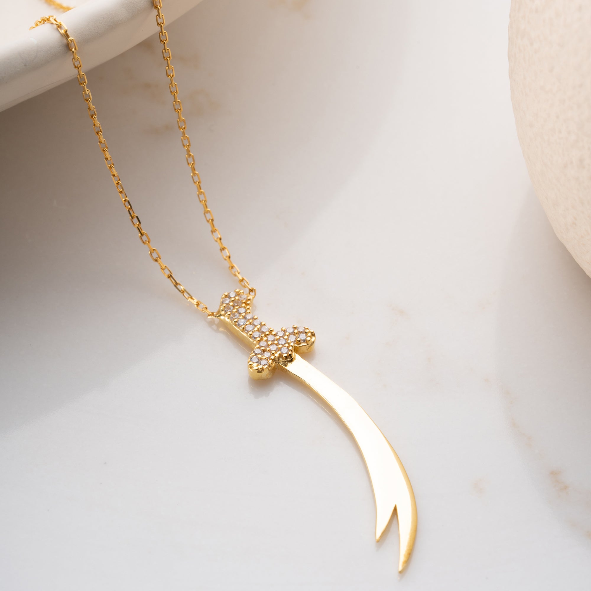 ZÜLFIKAR KETTE aus 925 Silber - Eleganter Halskette - AURIME