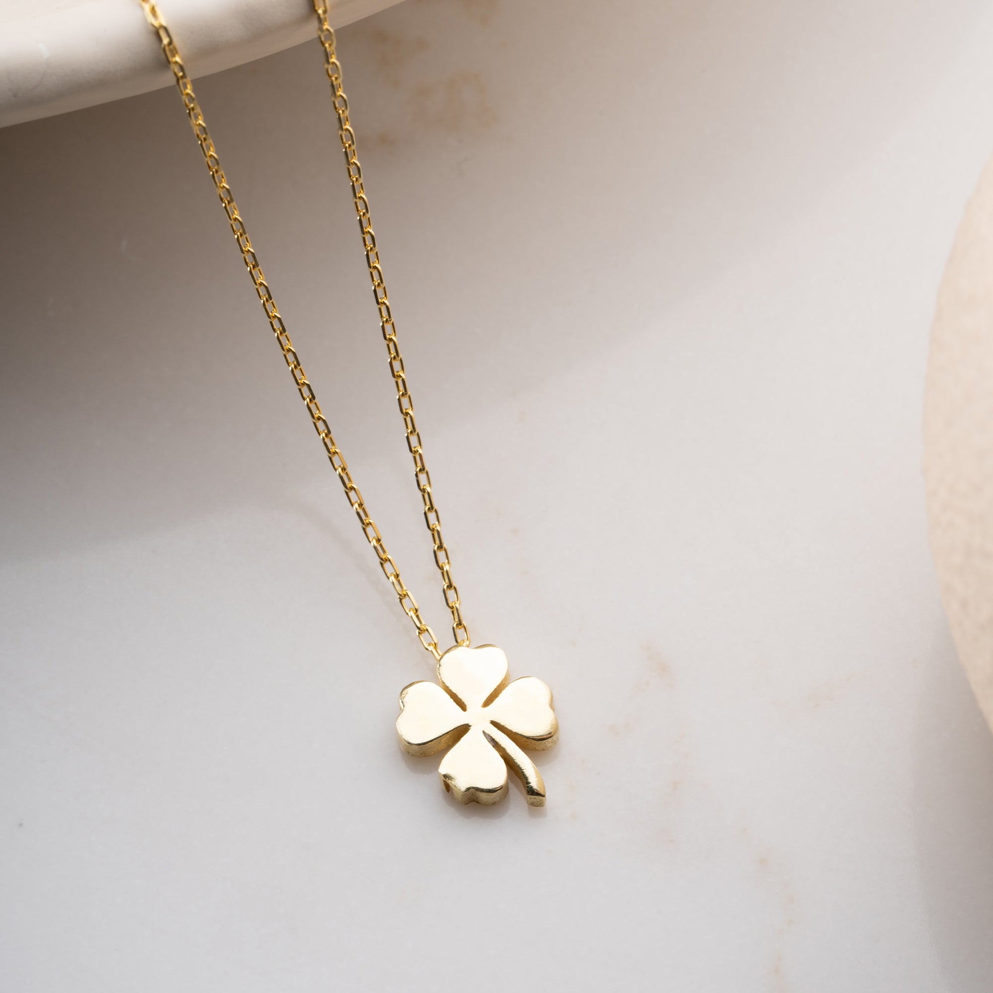 MINI KLEE KETTE aus 925 Silber - Eleganter Halskette - AURIME