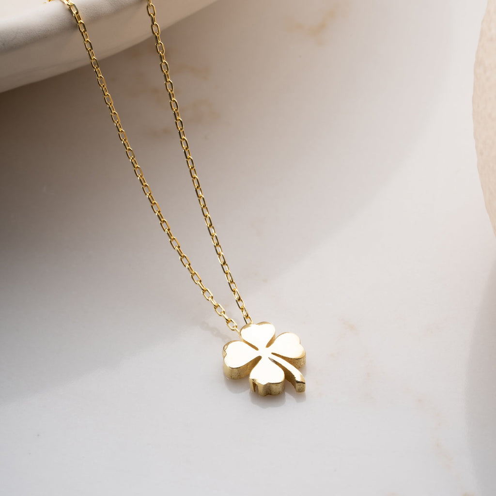 MINI KLEE KETTE aus 925 Silber - Eleganter Halskette - AURIME