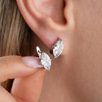 MINIMALISTISCH MIT MARQUISE-STEIN OHRRINGE | 925 SILBER