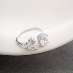 DUO DROP RING aus 925 Silber - Eleganter Ring - AURIME